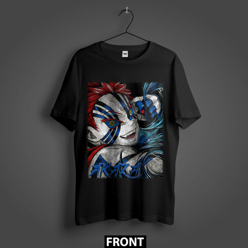 Demon Slayer Akaza Upper Moon 3 Premium Oversized Double-Sided T-Shirt( Unisex)